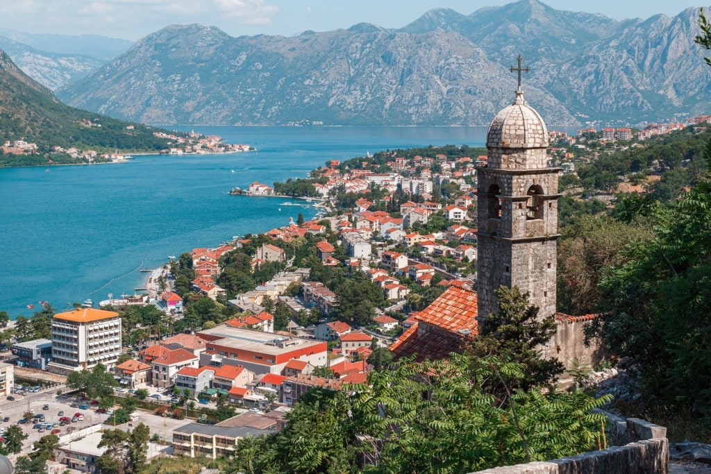 Church of Our Lady of Remedy with view of the old town