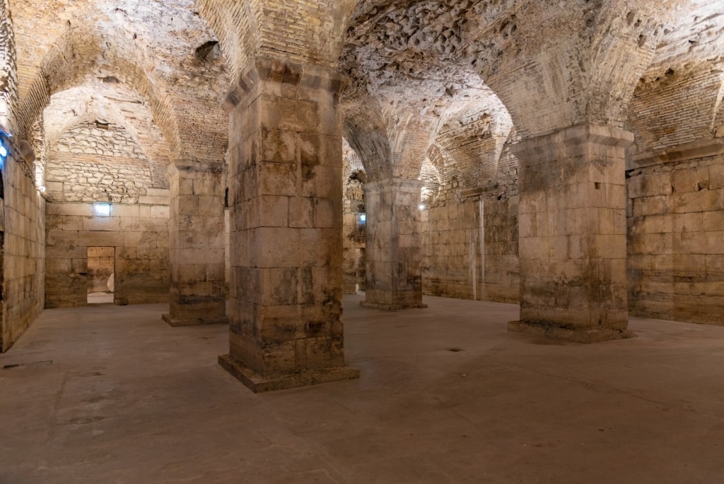 Stone vaults inside the Diocletian’s Palace