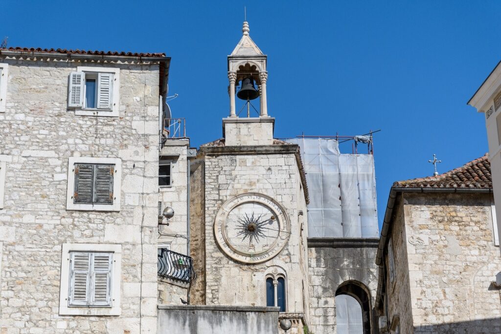 Iconic Pjaca Clock Tower in Split