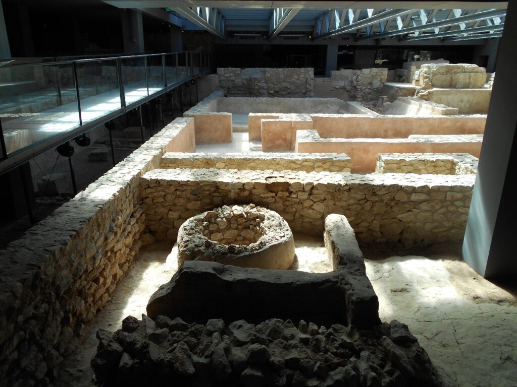 Ruins inside the La Almoina Archaeological Museum