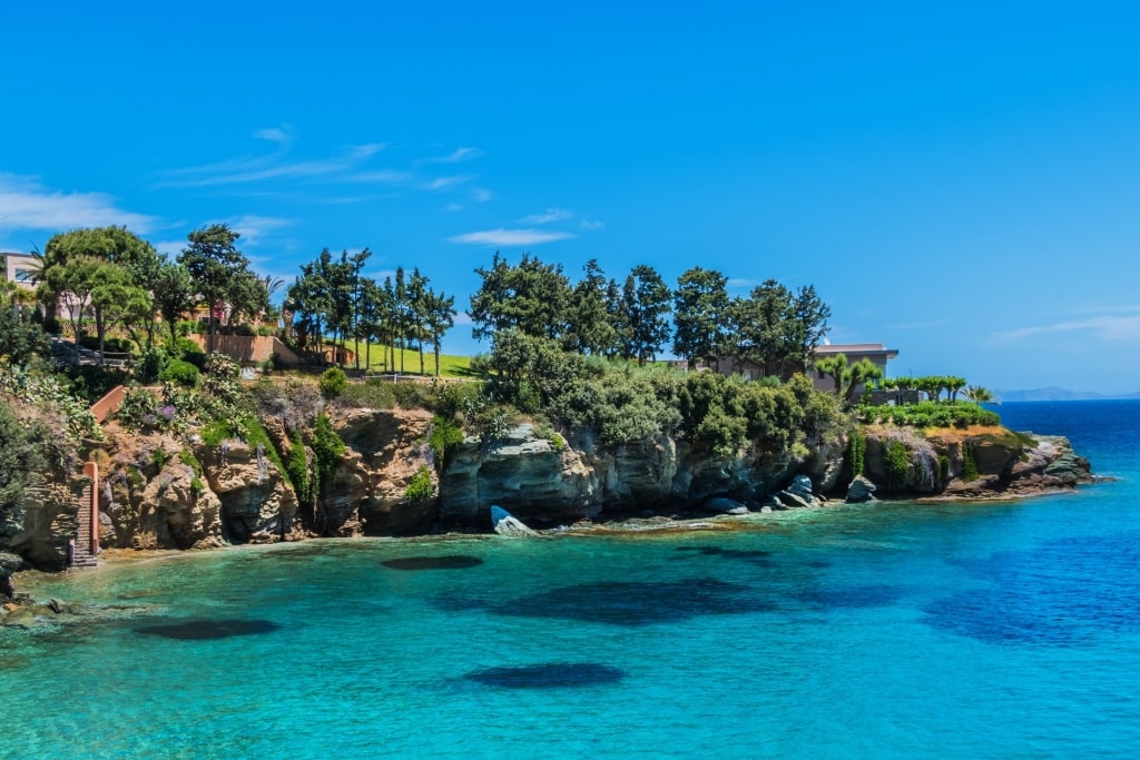 Clear waters around Agia Pelagia