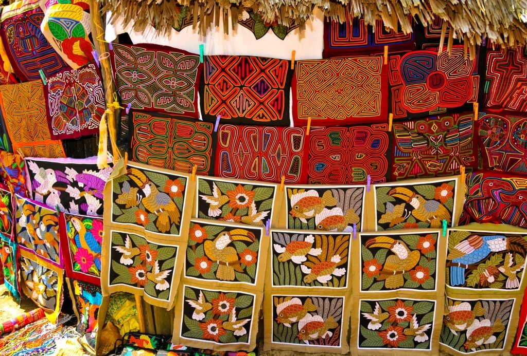 Local crafts at a market in Panama 