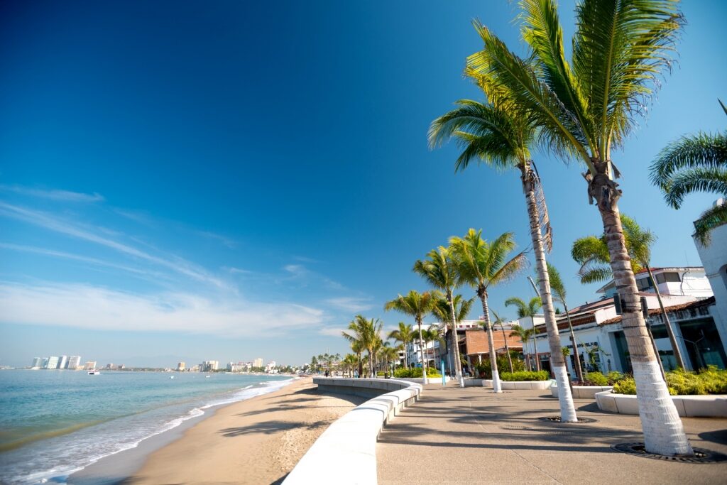 View of Malecon boardwalk, Puerto Vallarta