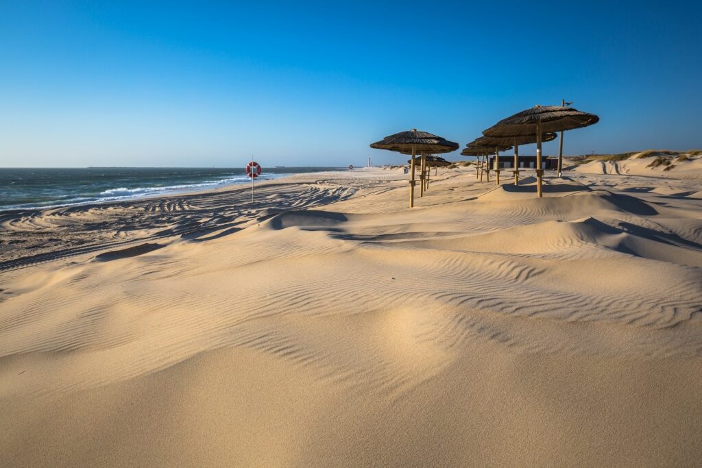 Sandy beach of Praia da Costa Nova, Aveiro