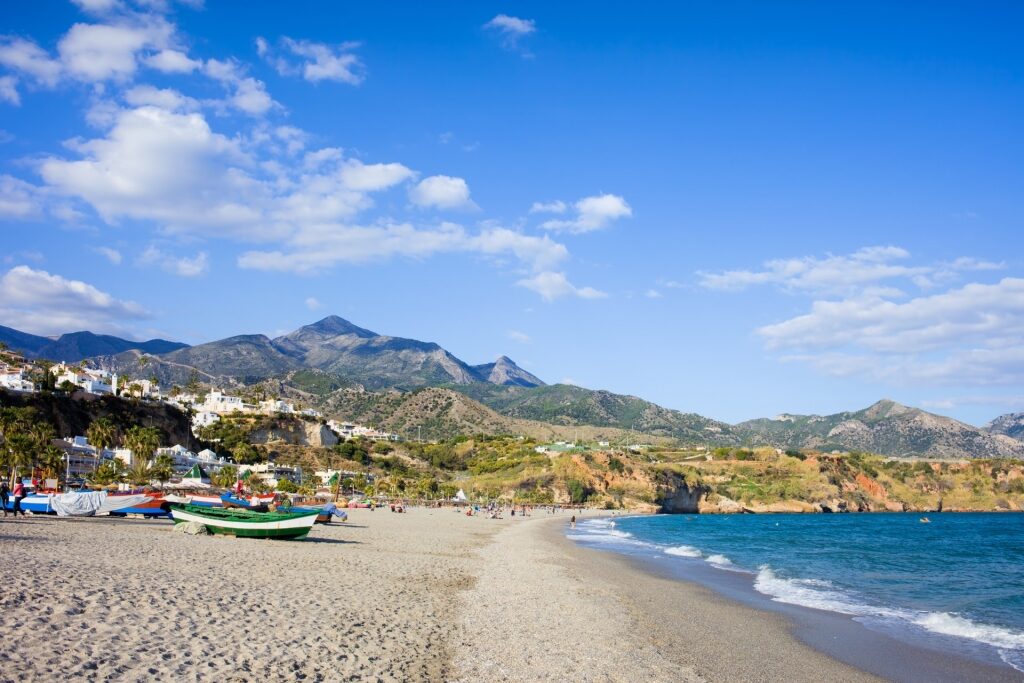 Playa de Burriana, one of the best beaches in Southern Spain