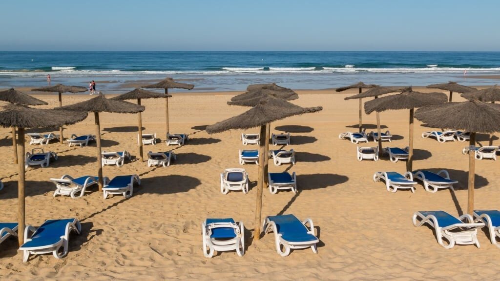 Sandy beach of Playa de la Barrosa, Cadiz