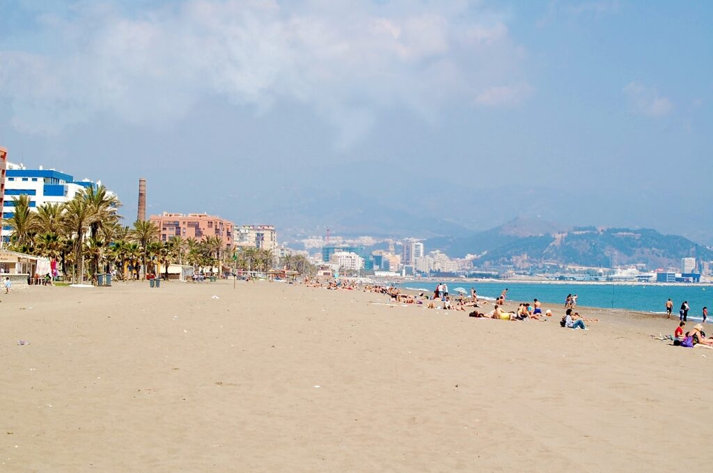 Quaint beach of Playa de la Misericordia, Malaga