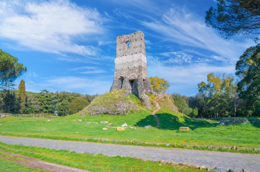 Old ruins along Appian Way, Rome