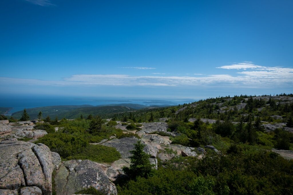 View from Cadillac Mountain in Acadia National Park, Maine