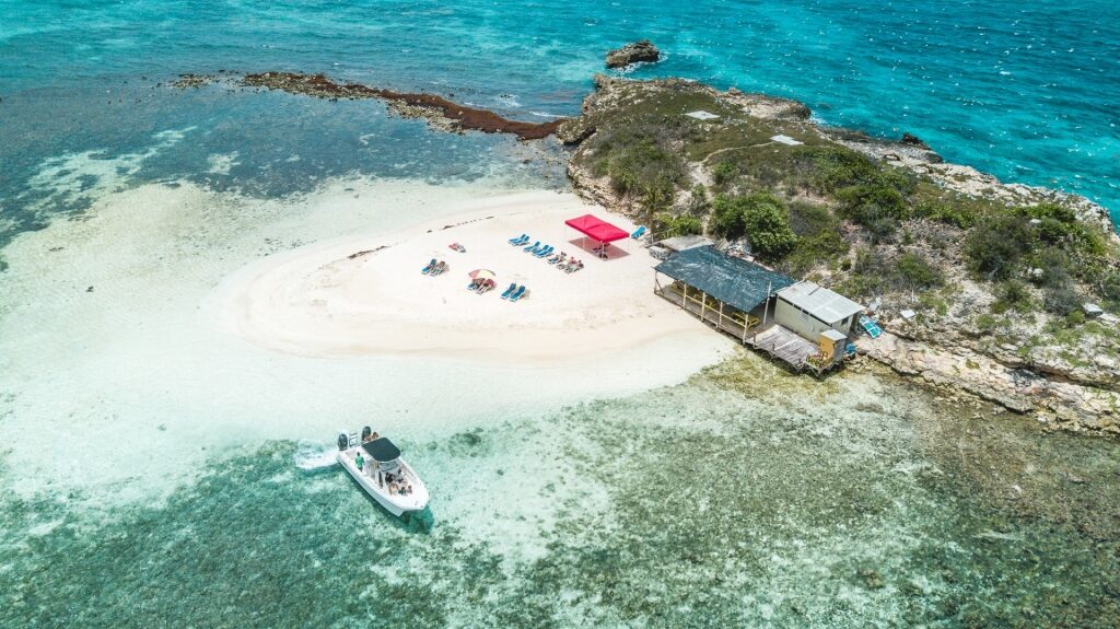 Aerial view of Prickly Pear Island