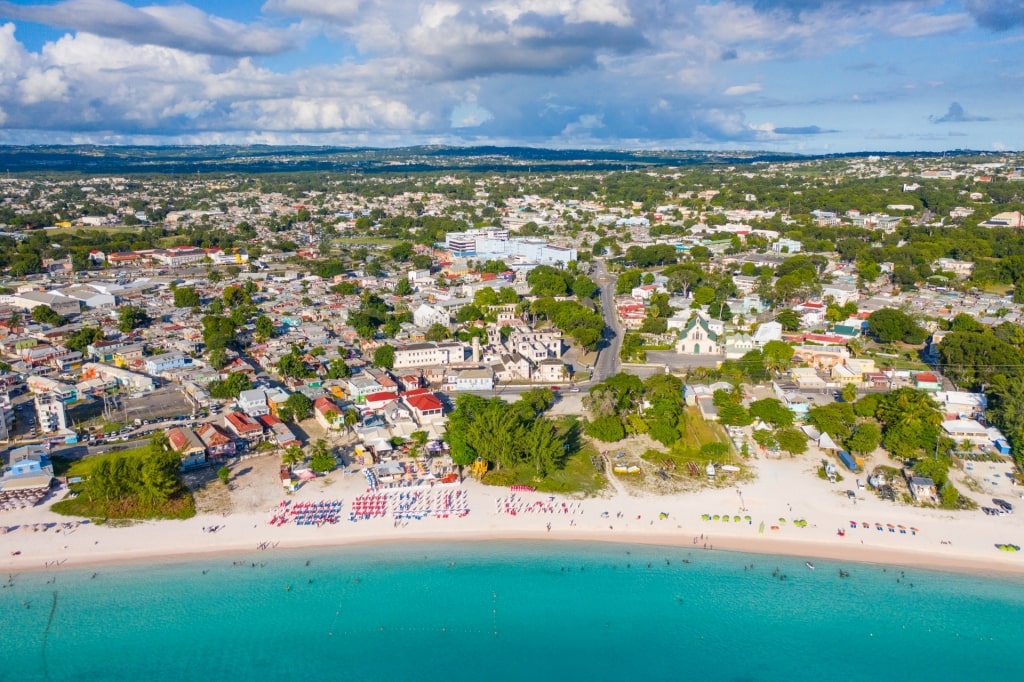 Aerial view of Barbados