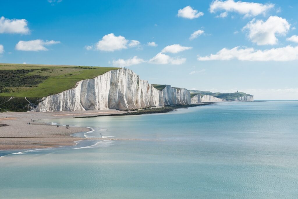 Scenic landscape of White Cliffs of Dover