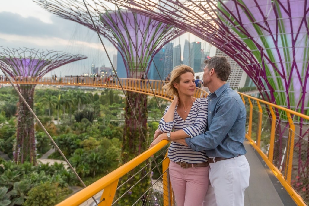 Couple exploring Gardens by the Bay