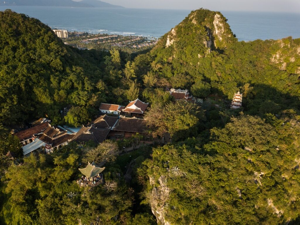 Lush landscape of Marble Mountains, Hoi An