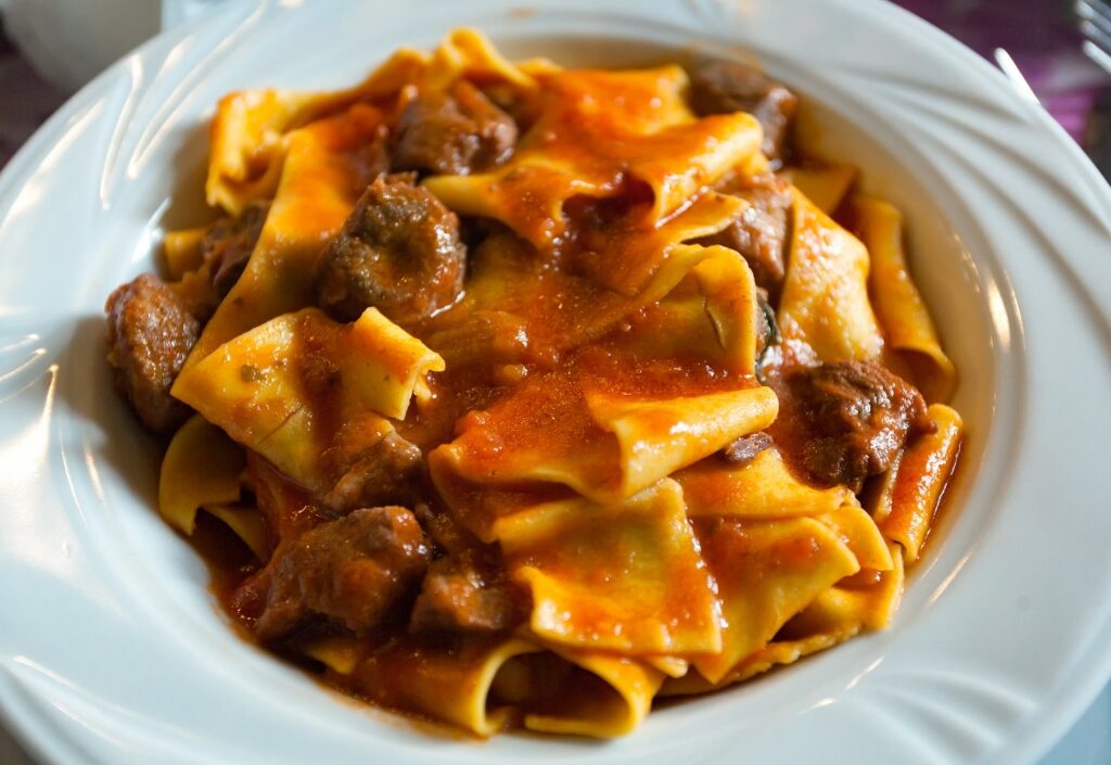 Plate of pappardelle