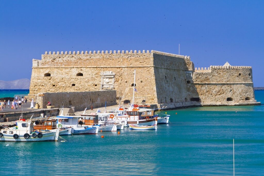 View of Koules Fortress in Heraklion, Crete