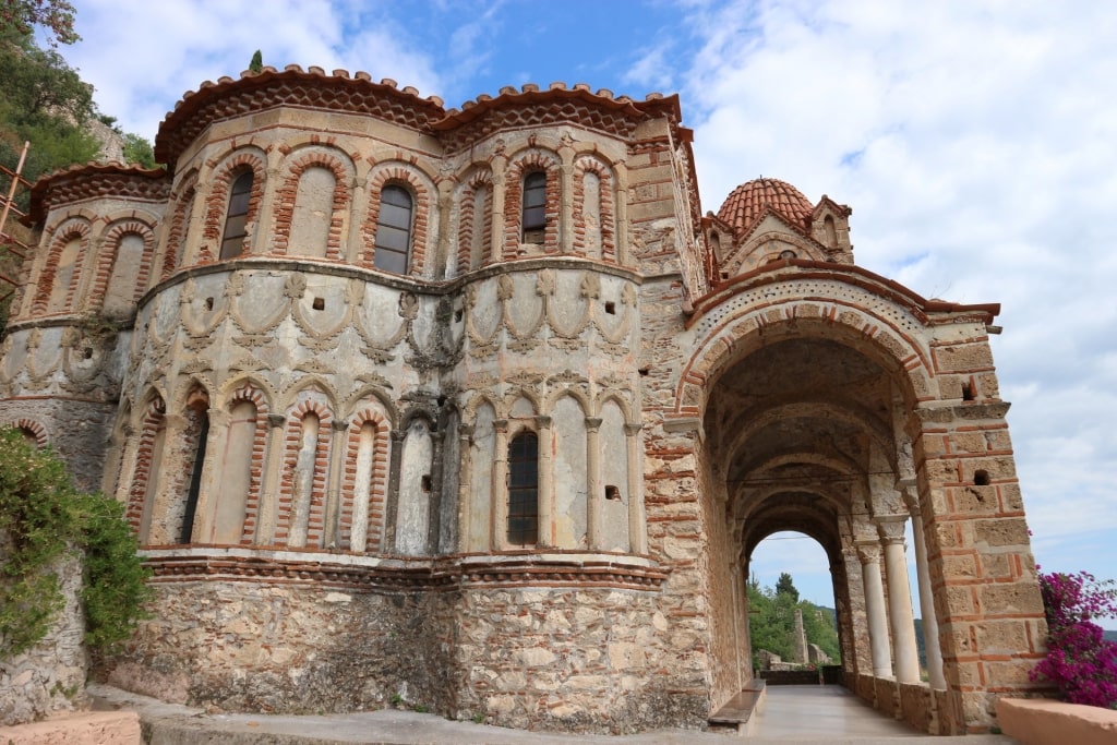 Exterior of Agios Demetrios in Mystras, Peloponnese