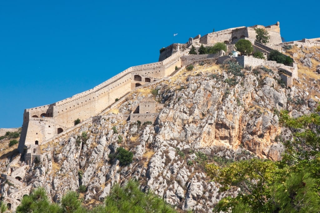 Exterior of Palamidi Castle in Nafplio, Peloponnese