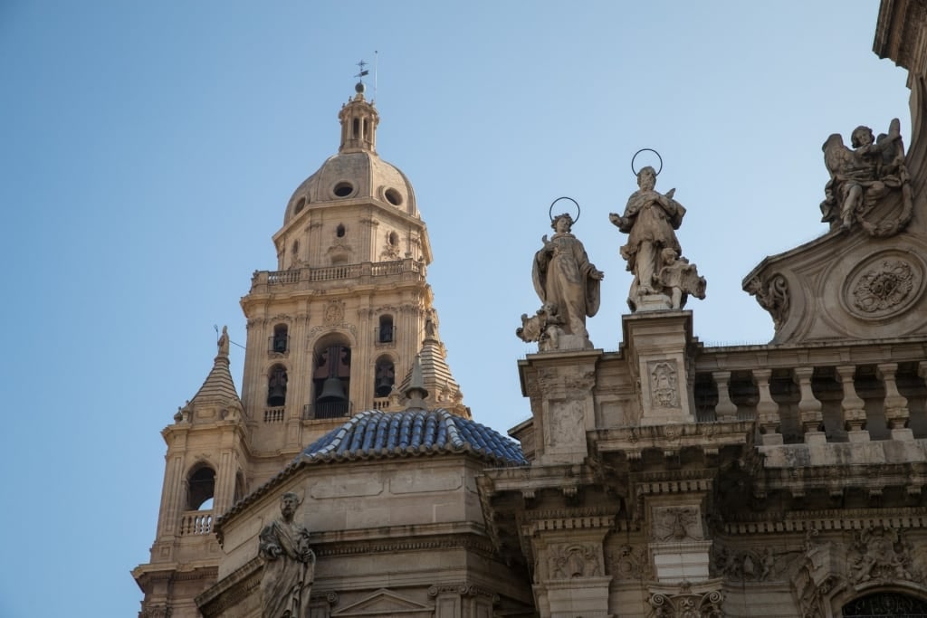 View of Cathedral of Murcia, near Cartagena