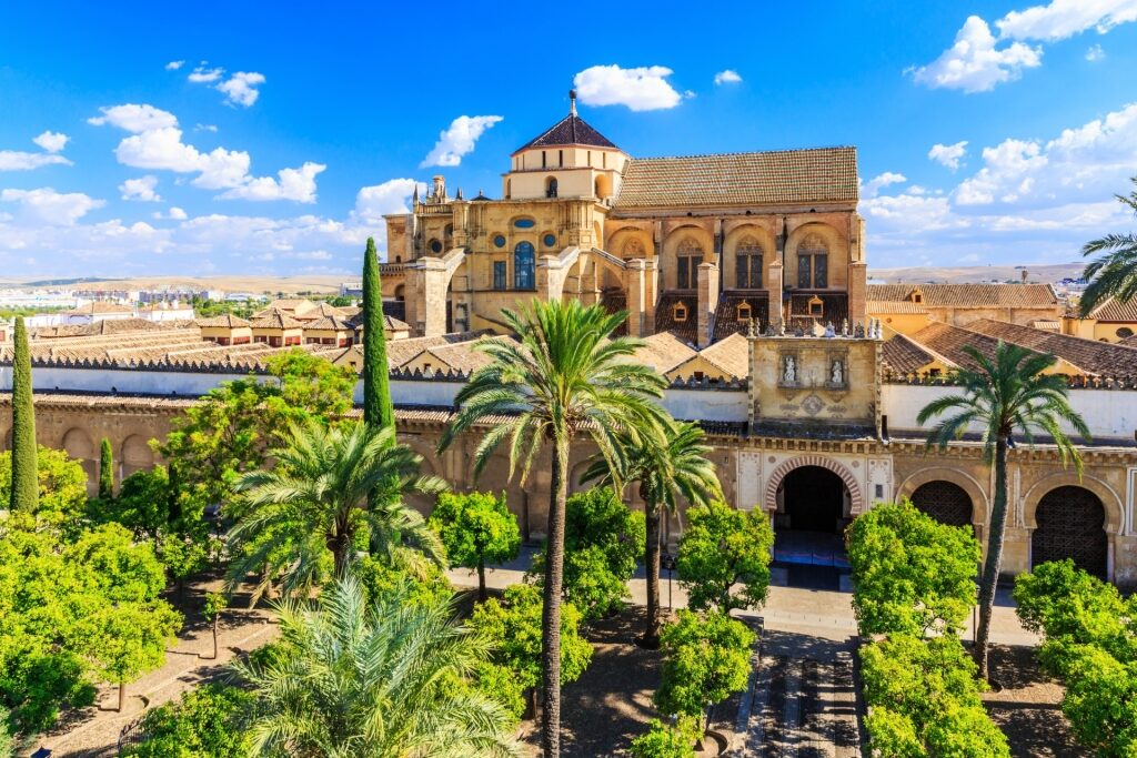Beautiful landscape of Mosque-Cathedral of Córdoba, near Malaga