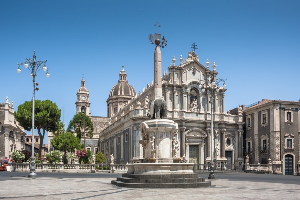 View of Piazza del Duomo in Catania, Sicily