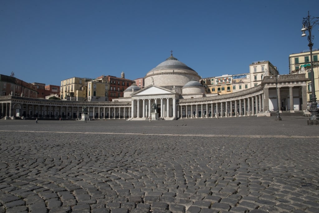 View of Piazza del Plebiscito, Naples