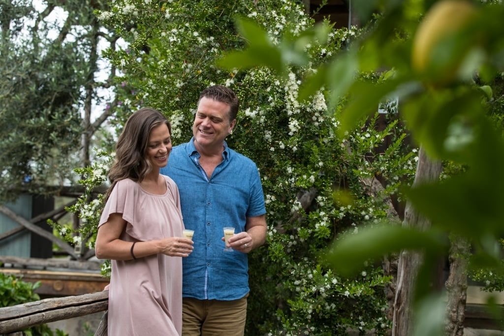 Couple touring the Villa Massa Limoncello Distillery