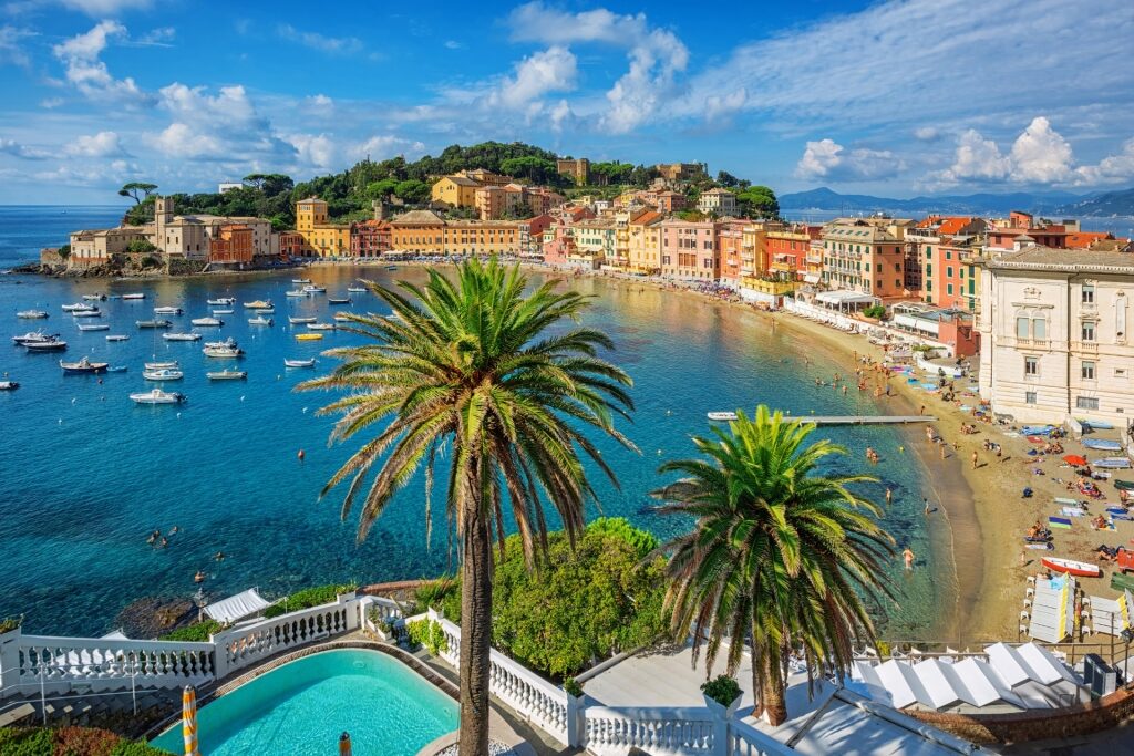 Aerial view of Bay of Silence, Sestri Levante