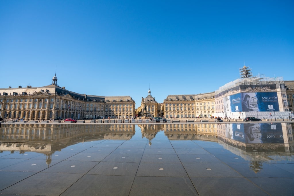 Street view of Bordeaux, France