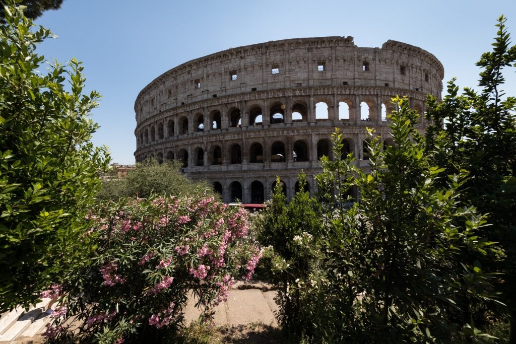 Historic landmark of Colosseum in Rome, Italy