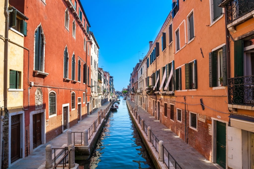 View of Dorsoduro while cruising the canals