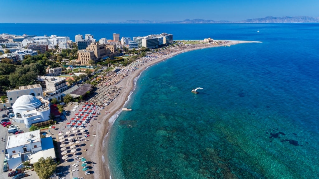 Aerial view of Elli Beach