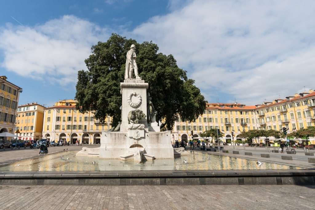 Street view of Place Garibaldi, Nice