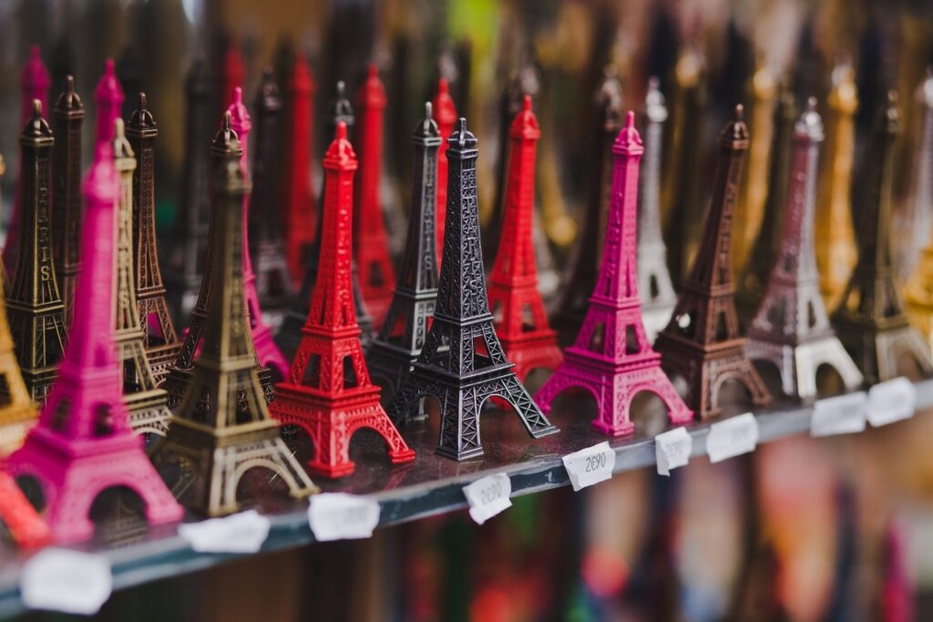 Eiffel Tower souvenirs from France