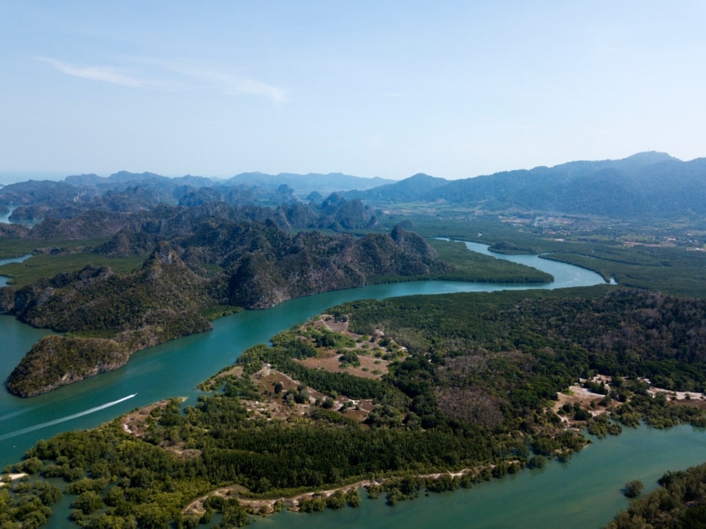 Aerial view of Kilim Geoforest Park