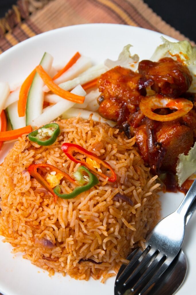 Plate of nasi tomato