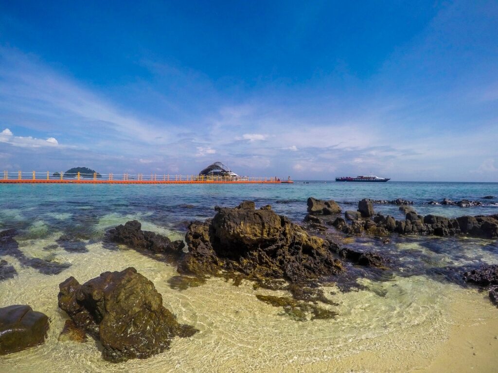 Rocky shoreline of Pulau Payar