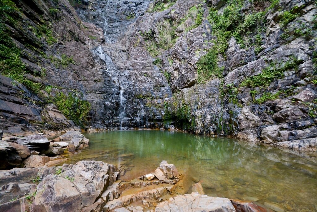 Rocky landscape of Temurun Waterfall