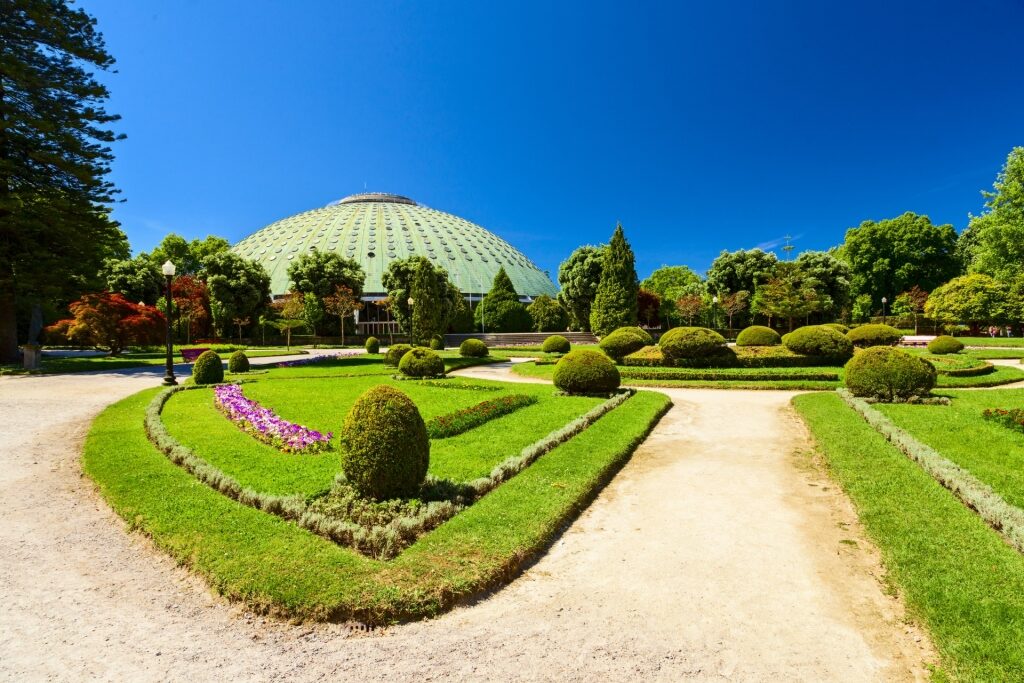 Lush landscape of Jardins do Palácio de Cristal, Porto