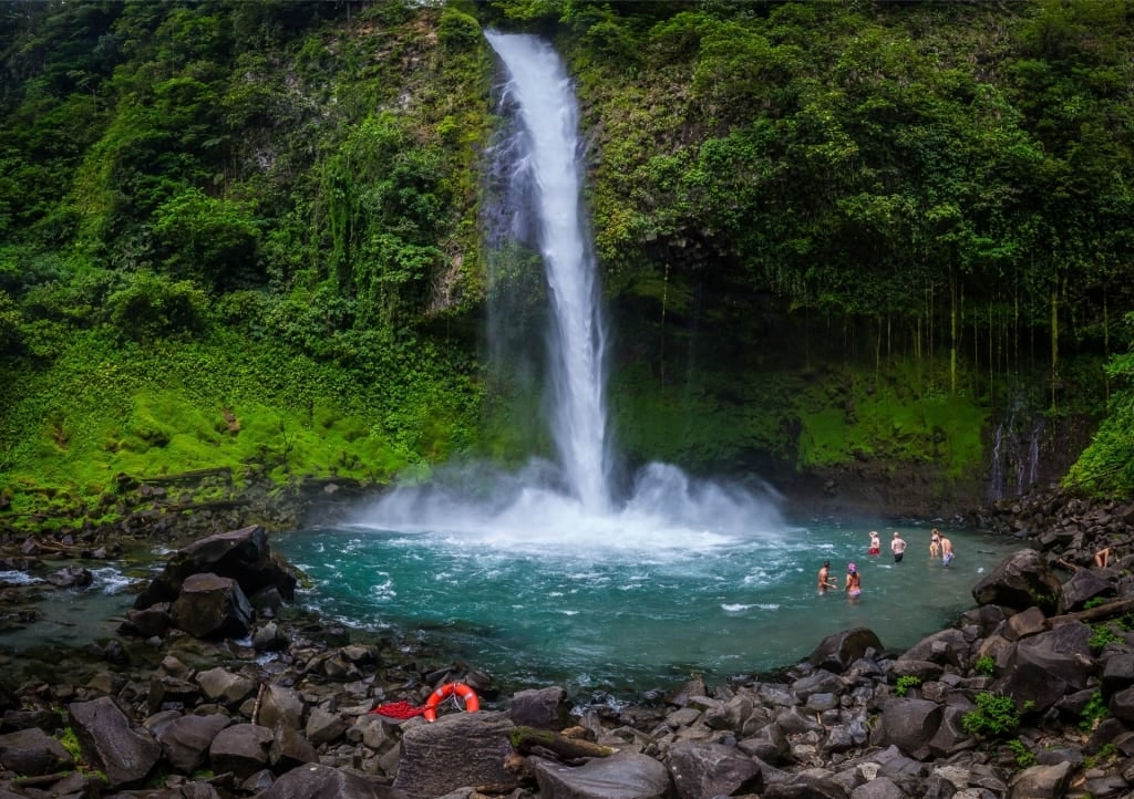 Majestic La Fortuna waterfall in Costa Rica