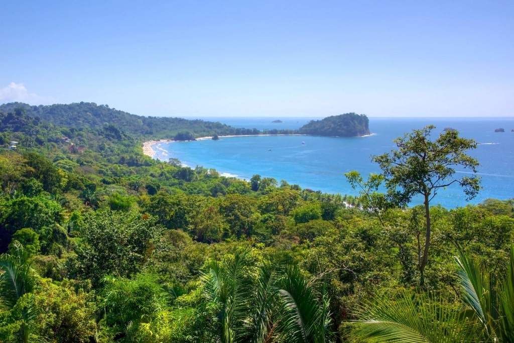 Aerial view of Manuel Antonio National Park