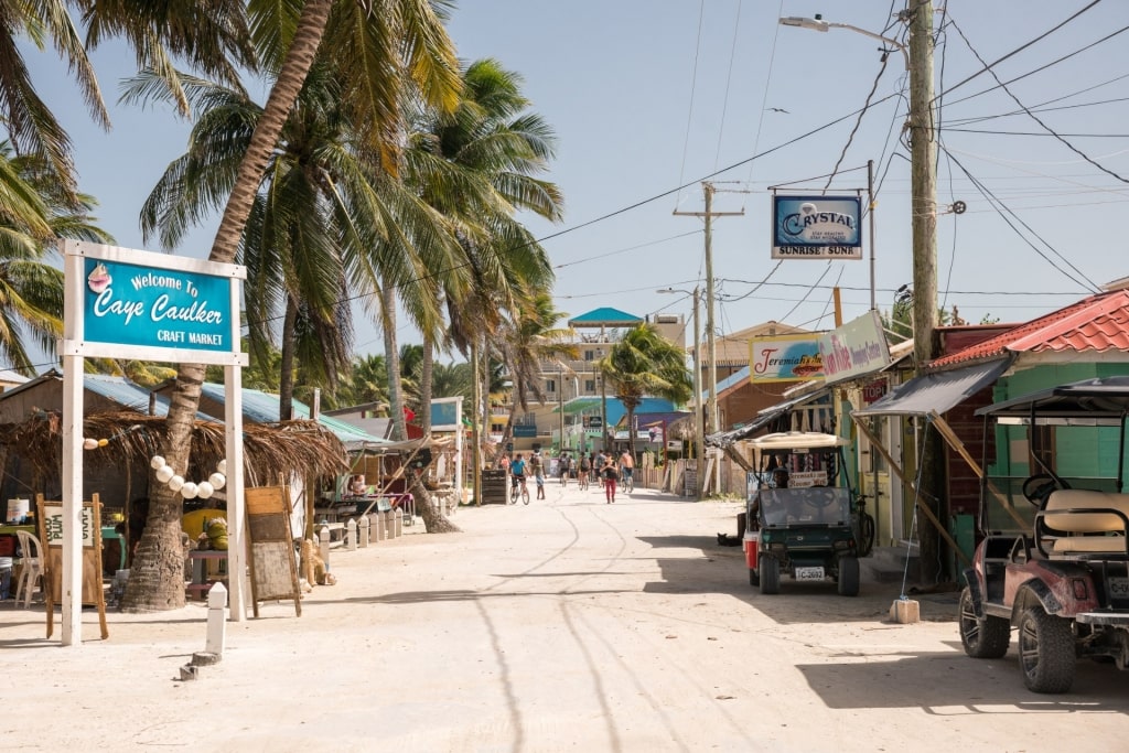 Street view of Caye Caulker