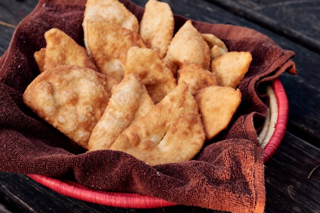 Fry jacks in a bowl