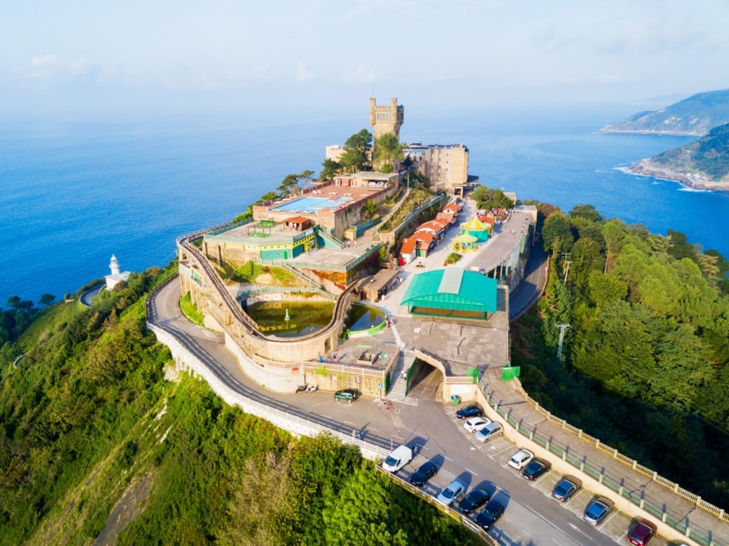 Aerial view of Monte Igueldo Park