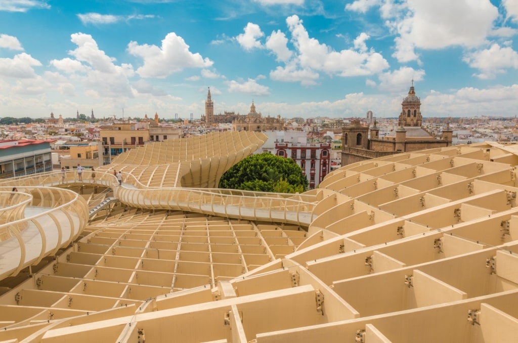 Sprawling wooden structure of Metropol Parasol