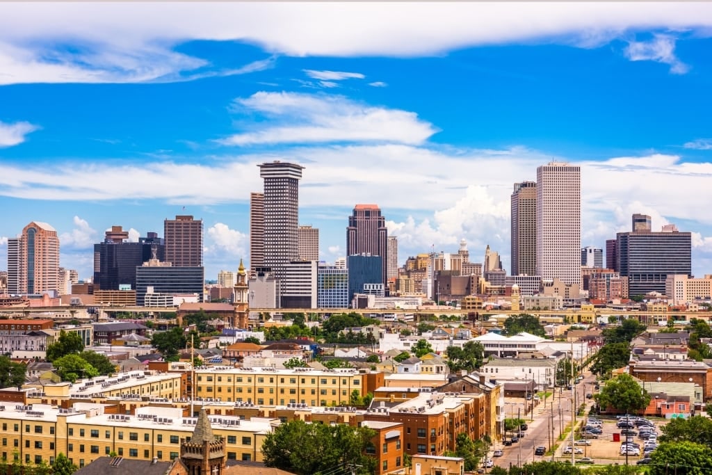 Aerial view of Downtown New Orleans