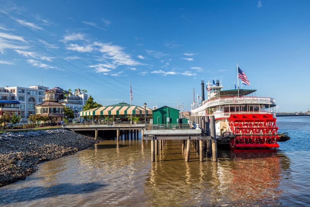 Boat in Mississippi River