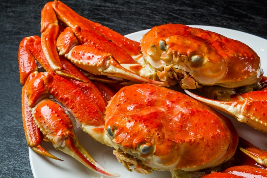 Greenlandic crab on a plate