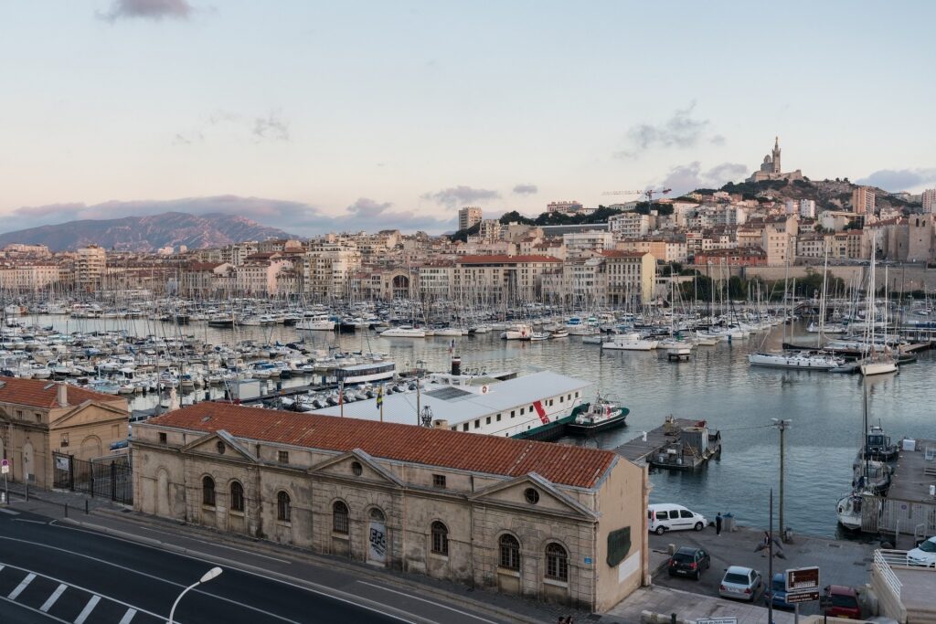 Aerial view of Vieux Port, Marseille