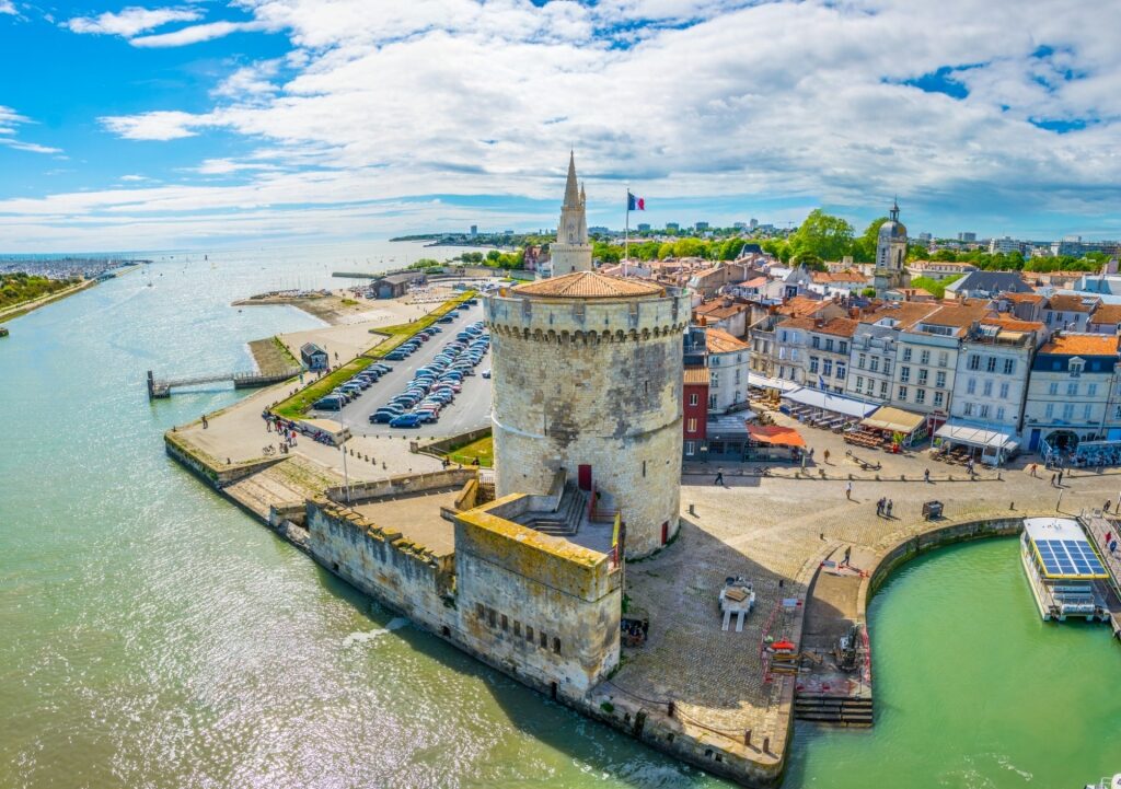 Aerial view of Vieux Port, La Rochelle